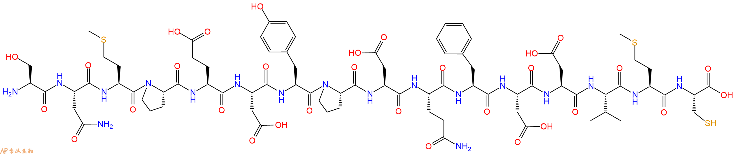 专肽生物产品十六肽SNMPEDYPDQFDDVMC