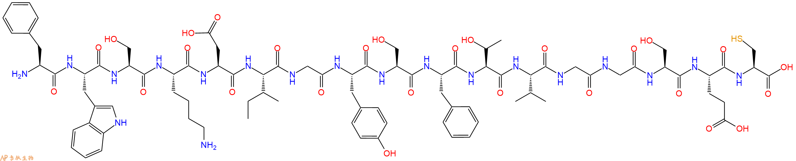 专肽生物产品十七肽FWSKDIGYSFTVGGSEC