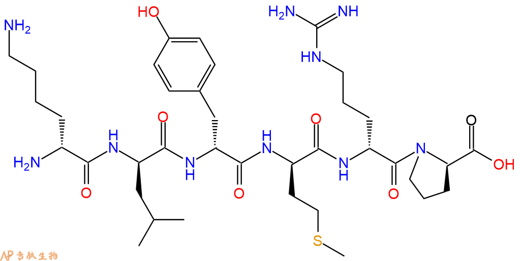 专肽生物产品六肽DLys-DLeu-DTyr-DMet-DArg-DPro