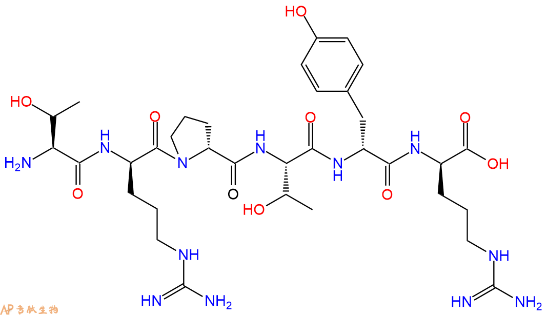 专肽生物产品六肽Thr-DArg-DPro-Thr-DTyr-DArg