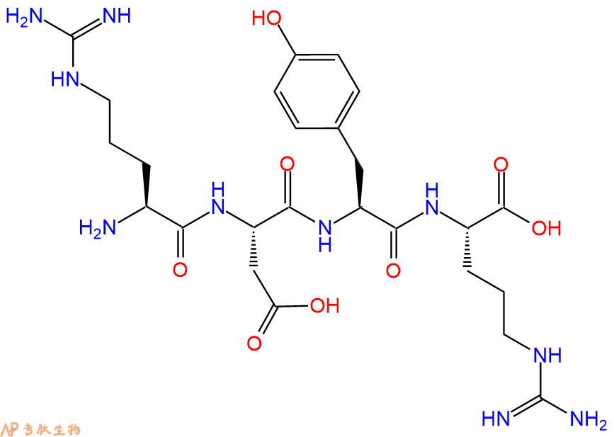 专肽生物产品四肽Arg-Asp-Tyr-Arg