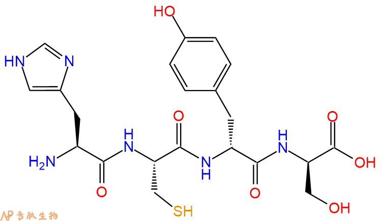 专肽生物产品四肽His-Cys-DTyr-DSer