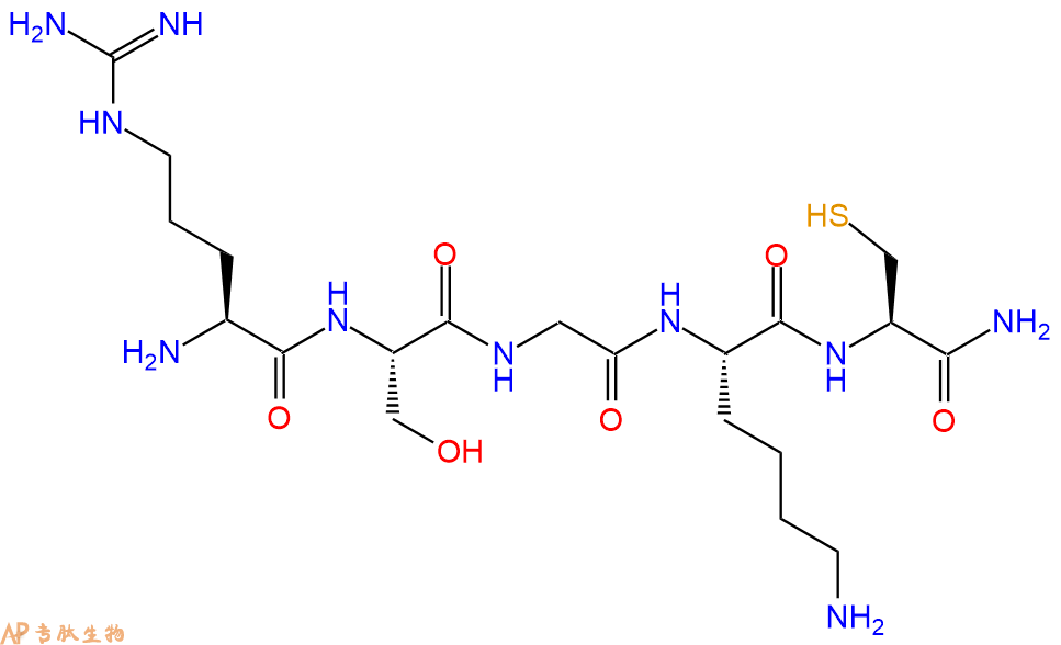 专肽生物产品五肽Arg-Ser-Gly-Lys-Cys-NH2