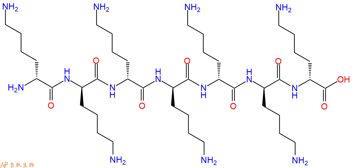 专肽生物产品七聚D型赖氨酸肽：kkkkkkk，DLys7