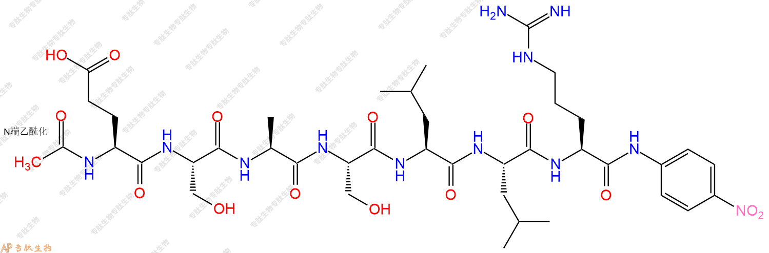 专肽生物产品Ac-Glu-Ser-Ala-Ser-Leu-Leu-Arg-pNA