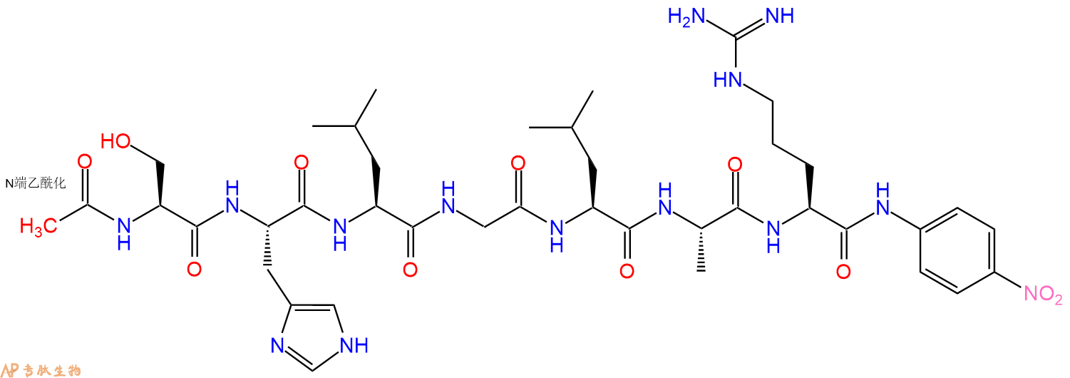 专肽生物产品Ac-Ser-His-Leu-Gly-Leu-Ala-Arg-pNA