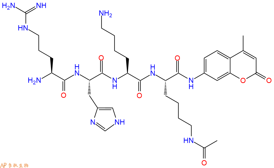专肽生物产品Arg-His-Lys-Lys(Ac)-AMC