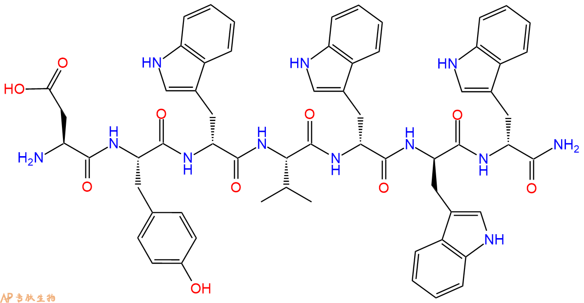 专肽生物产品Asp-Tyr-DTrp-Val-DTrp-DTrp-DTrp-NH2