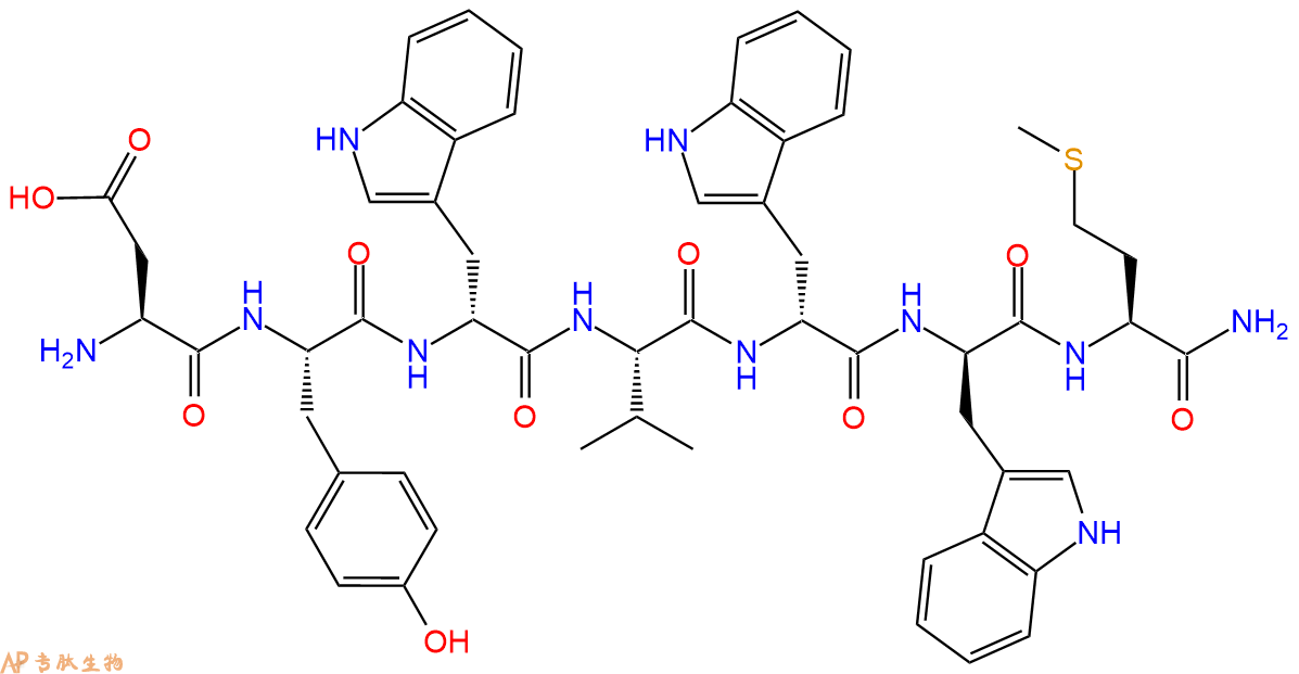 专肽生物产品Asp-Tyr-DTrp-Val-DTrp-DTrp-Met-NH2