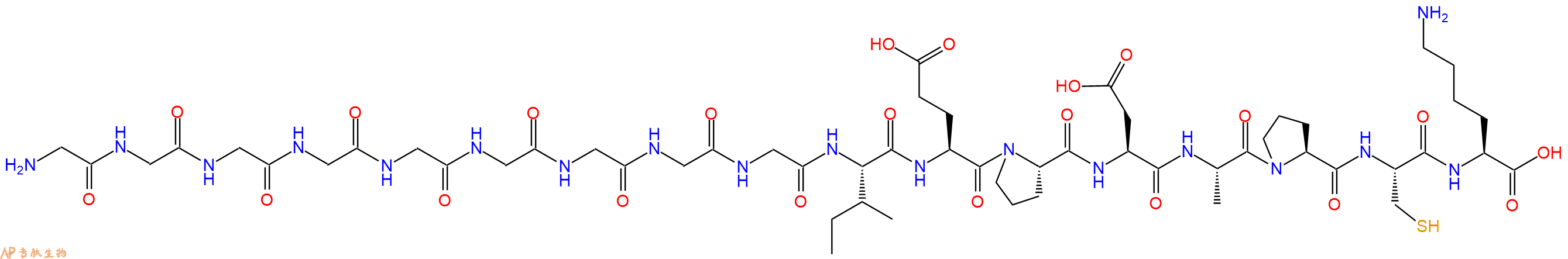 专肽生物产品H2N-Gly-Gly-Gly-Gly-Gly-Gly-Gly-Gly-Gly-Ile-Glu-Pr