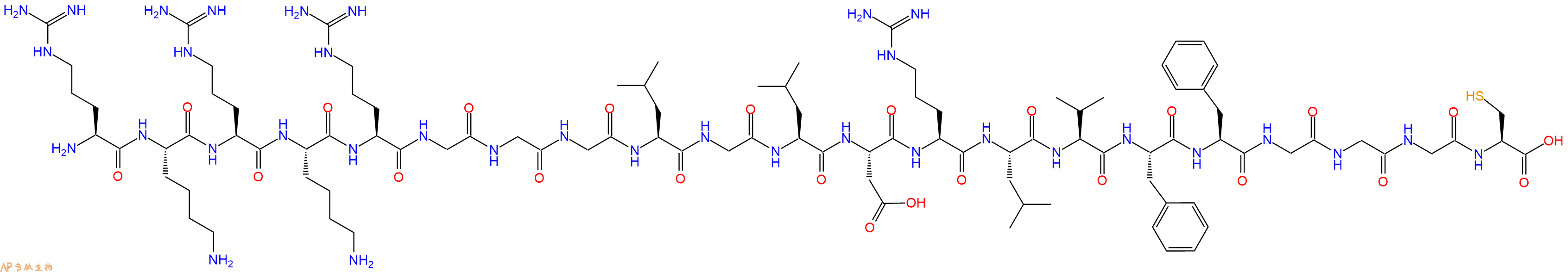 专肽生物产品H2N-Arg-Lys-Arg-Lys-Arg-Gly-Gly-Gly-Leu-Gly-Leu-As