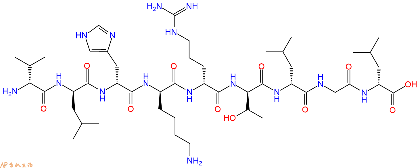 专肽生物产品H2N-DVal-DLeu-DHis-DLys-DArg-DThr-DLeu-Gly-DLeu-CO
