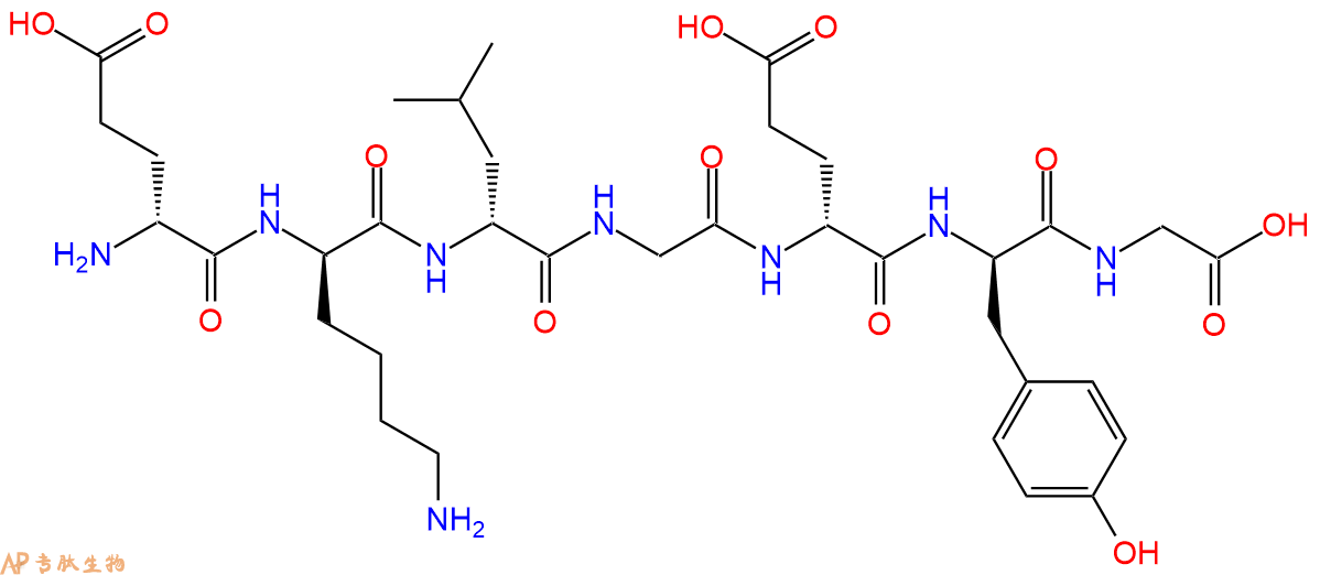 专肽生物产品H2N-DGlu-DLys-DLeu-Gly-DGlu-DTyr-Gly-COOH