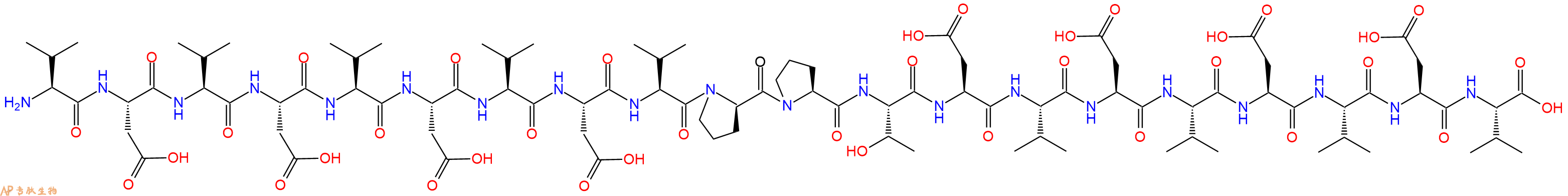 专肽生物产品H2N-Val-Asp-Val-Asp-Val-Asp-Val-Asp-Val-DPro-Pro-T