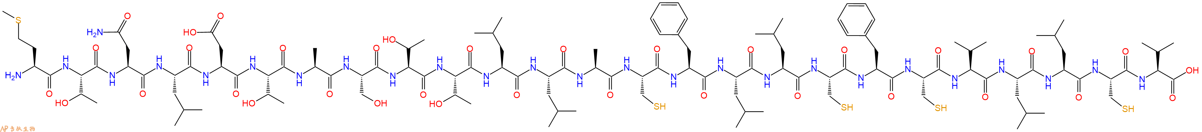 专肽生物产品H2N-Met-Thr-Asn-Leu-Asp-Thr-Ala-Ser-Thr-Thr-Leu-Le