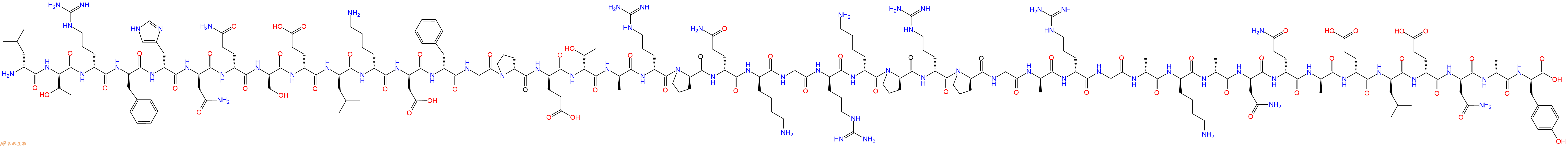 专肽生物产品H2N-DLeu-DThr-DArg-DPhe-DHis-DAsn-DGln-DSer-DGlu-D