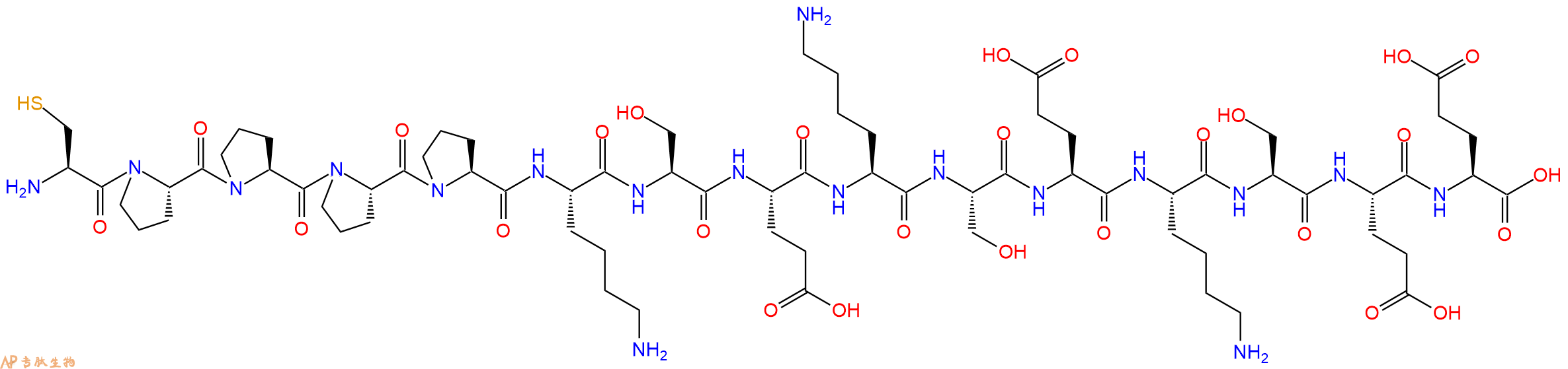 专肽生物产品H2N-Cys-Pro-Pro-Pro-Pro-Lys-Ser-Glu-Lys-Ser-Glu-Ly