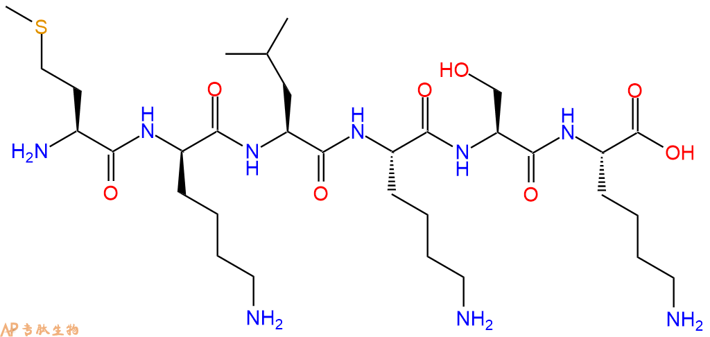 专肽生物产品H2N-Met-DLys-Leu-Lys-Ser-Lys-COOH