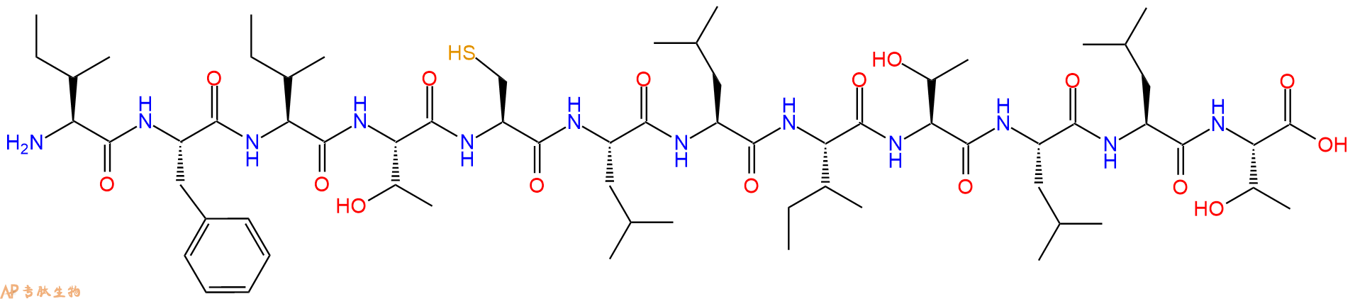 专肽生物产品H2N-Ile-Phe-Ile-Thr-Cys-Leu-Leu-Ile-Thr-Leu-Leu-Th