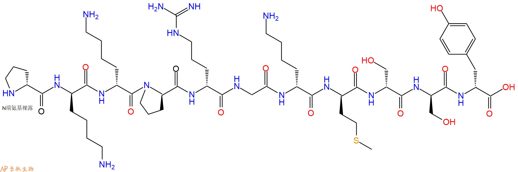 专肽生物产品H2N-DPro-DLys-DLys-DPro-DArg-Gly-DLys-DMet-DSer-DS
