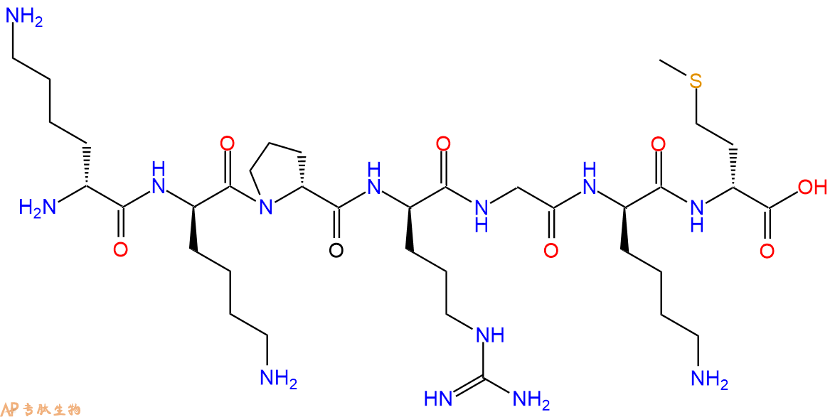 专肽生物产品H2N-DLys-DLys-DPro-DArg-Gly-DLys-DMet-COOH