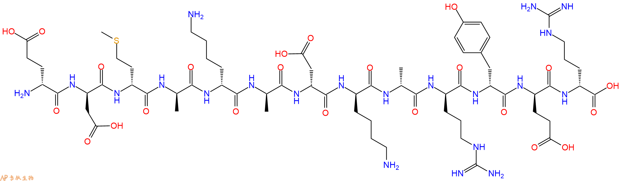 专肽生物产品H2N-DGlu-DAsp-DMet-DAla-DLys-DAla-DAsp-DLys-DAla-D