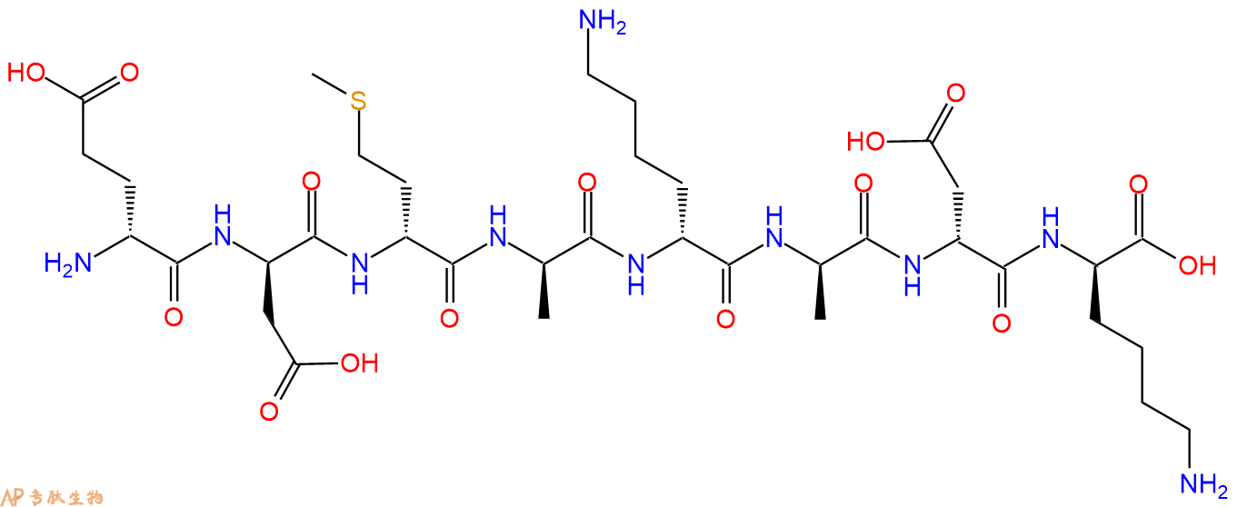 专肽生物产品H2N-DGlu-DAsp-DMet-DAla-DLys-DAla-DAsp-DLys-COOH