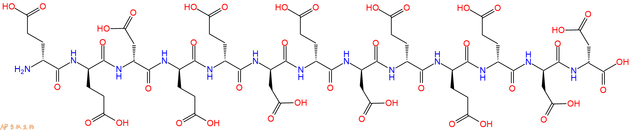 专肽生物产品H2N-DGlu-DGlu-DAsp-DGlu-DGlu-DAsp-DGlu-DAsp-DGlu-D