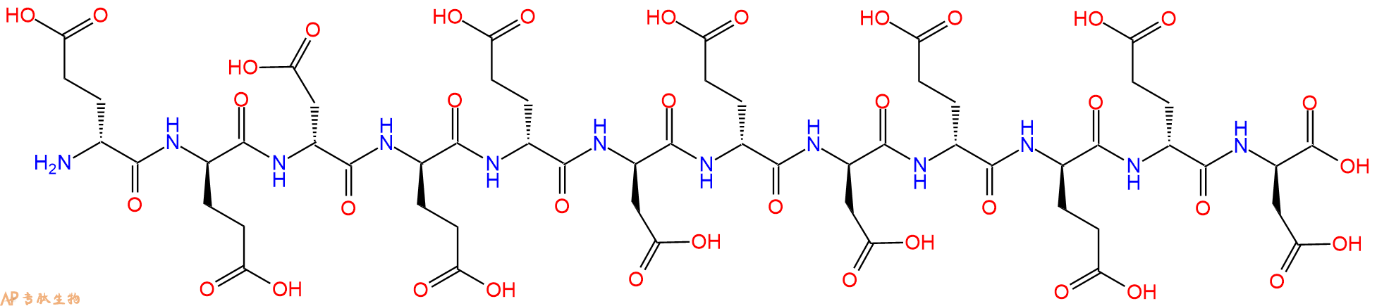专肽生物产品H2N-DGlu-DGlu-DAsp-DGlu-DGlu-DAsp-DGlu-DAsp-DGlu-D