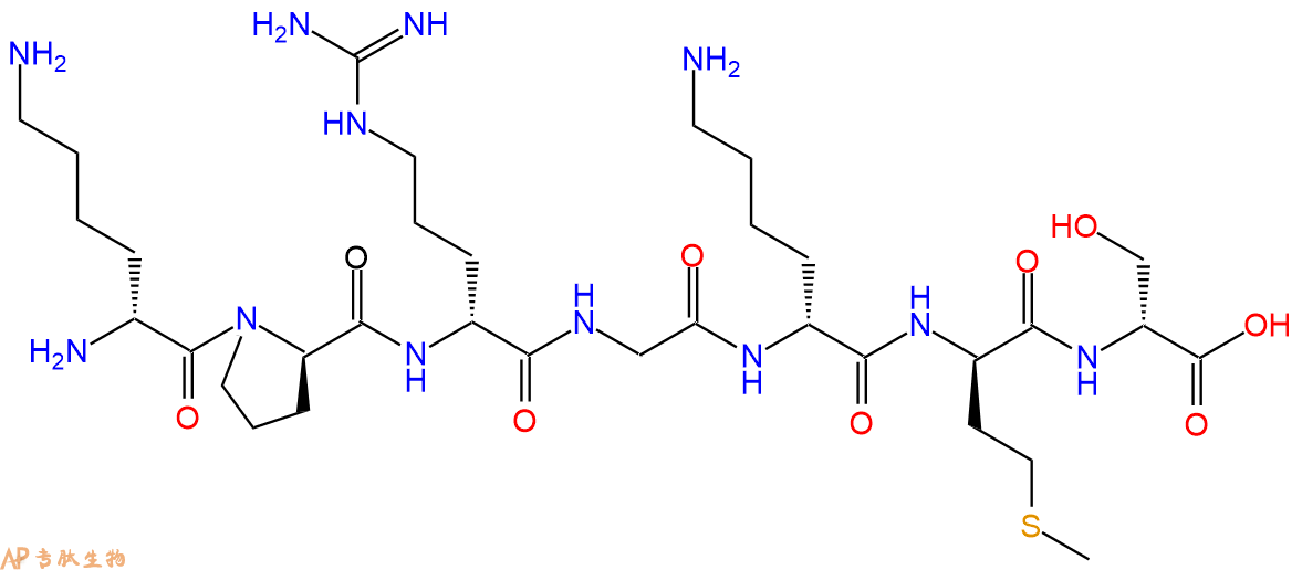 专肽生物产品H2N-DLys-DPro-DArg-Gly-DLys-DMet-DSer-COOH