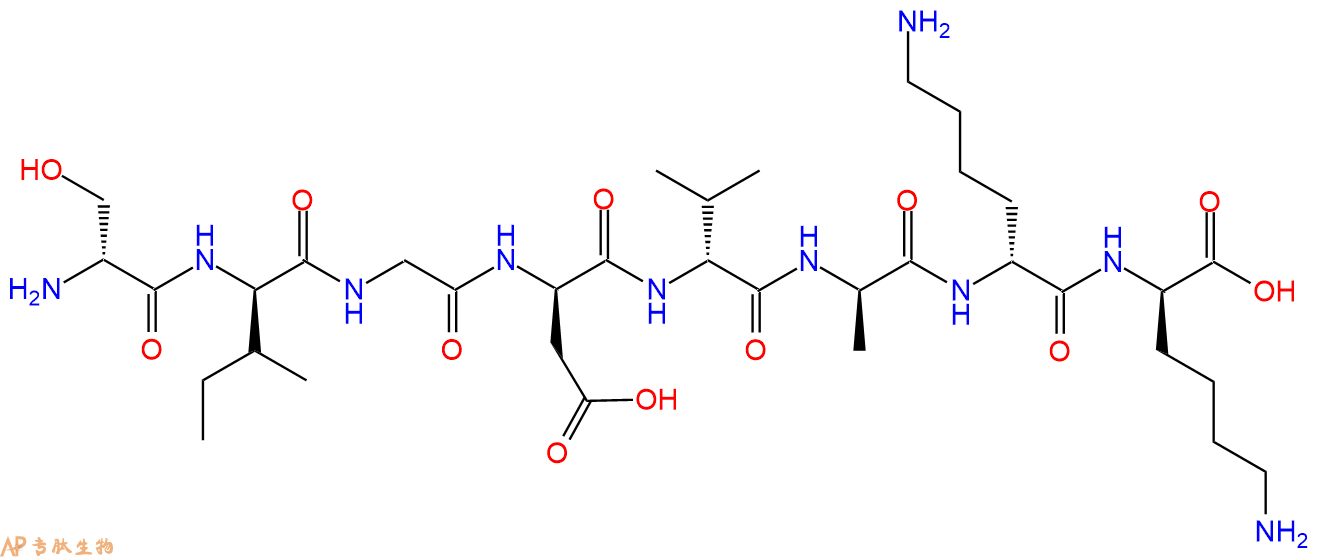 专肽生物产品H2N-DSer-DIle-Gly-DAsp-DVal-DAla-DLys-DLys-COOH