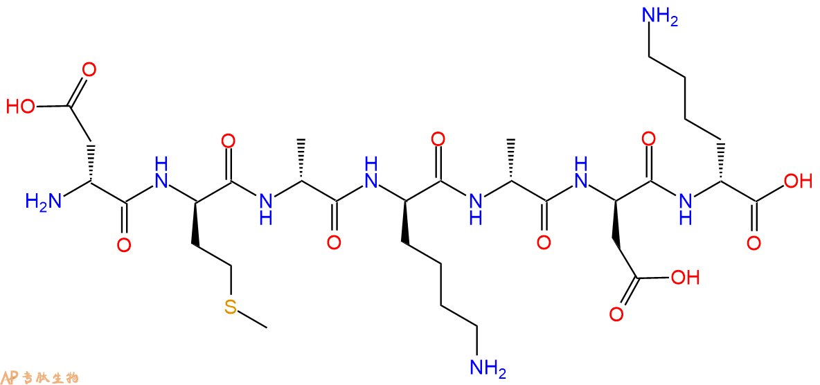 专肽生物产品H2N-DAsp-DMet-DAla-DLys-DAla-DAsp-DLys-COOH
