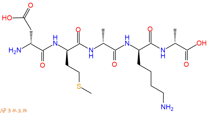 专肽生物产品H2N-DAsp-DMet-DAla-DLys-DAla-COOH