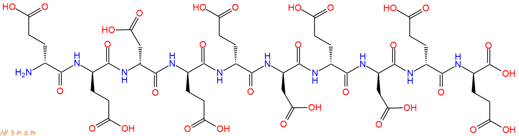专肽生物产品H2N-DGlu-DGlu-DAsp-DGlu-DGlu-DAsp-DGlu-DAsp-DGlu-D