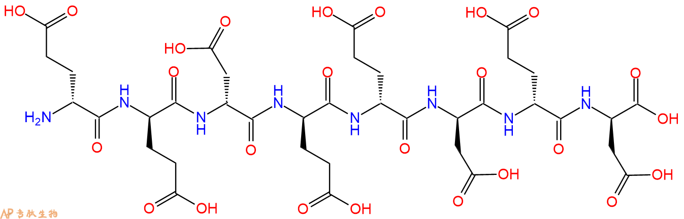专肽生物产品H2N-DGlu-DGlu-DAsp-DGlu-DGlu-DAsp-DGlu-DAsp-COOH