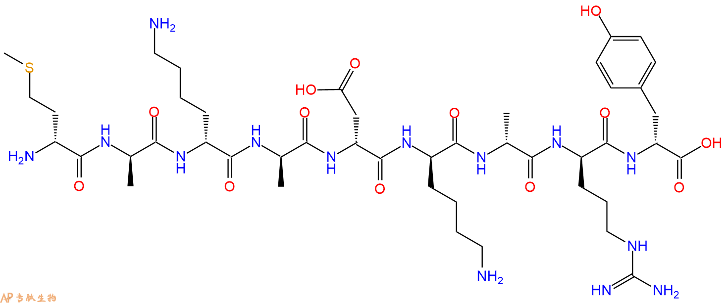 专肽生物产品H2N-DMet-DAla-DLys-DAla-DAsp-DLys-DAla-DArg-DTyr-C