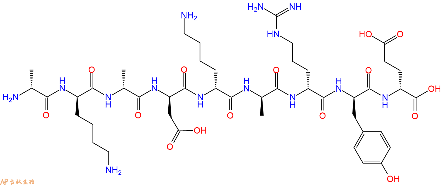 专肽生物产品H2N-DAla-DLys-DAla-DAsp-DLys-DAla-DArg-DTyr-DGlu-C