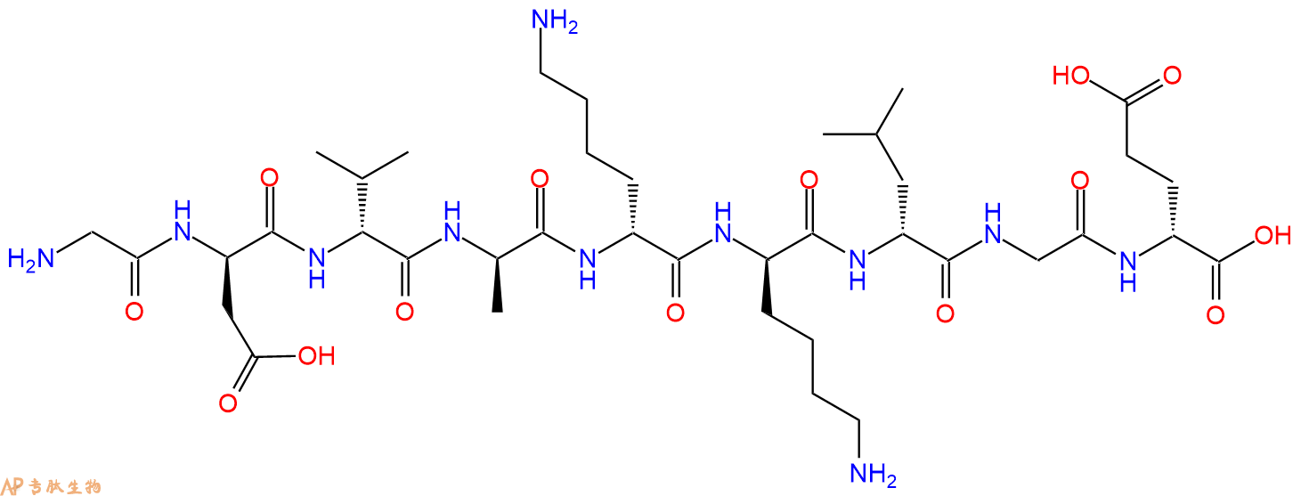 专肽生物产品H2N-Gly-DAsp-DVal-DAla-DLys-DLys-DLeu-Gly-DGlu-COO