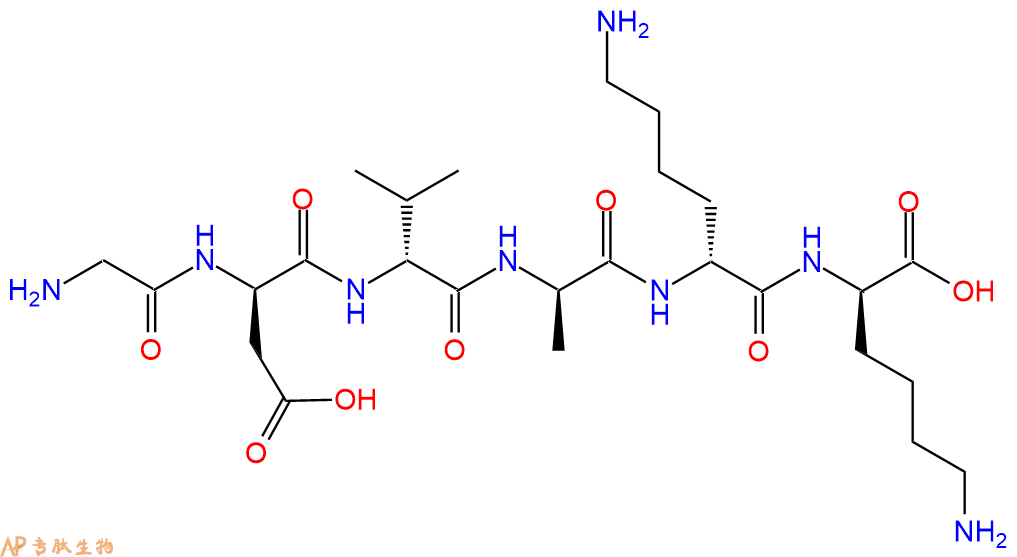 专肽生物产品H2N-Gly-DAsp-DVal-DAla-DLys-DLys-COOH