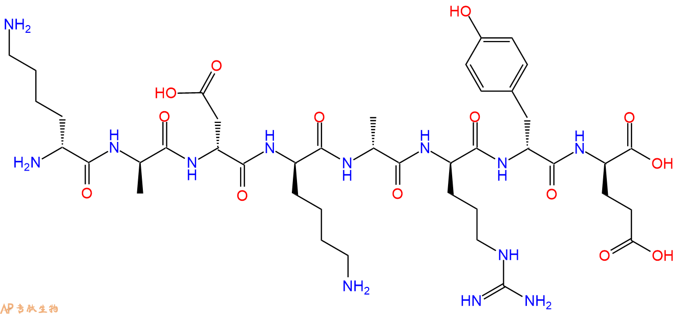 专肽生物产品H2N-DLys-DAla-DAsp-DLys-DAla-DArg-DTyr-DGlu-COOH
