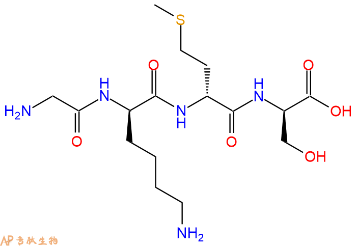 专肽生物产品H2N-Gly-DLys-DMet-DSer-COOH