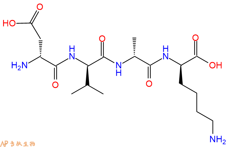 专肽生物产品H2N-DAsp-DVal-DAla-DLys-COOH