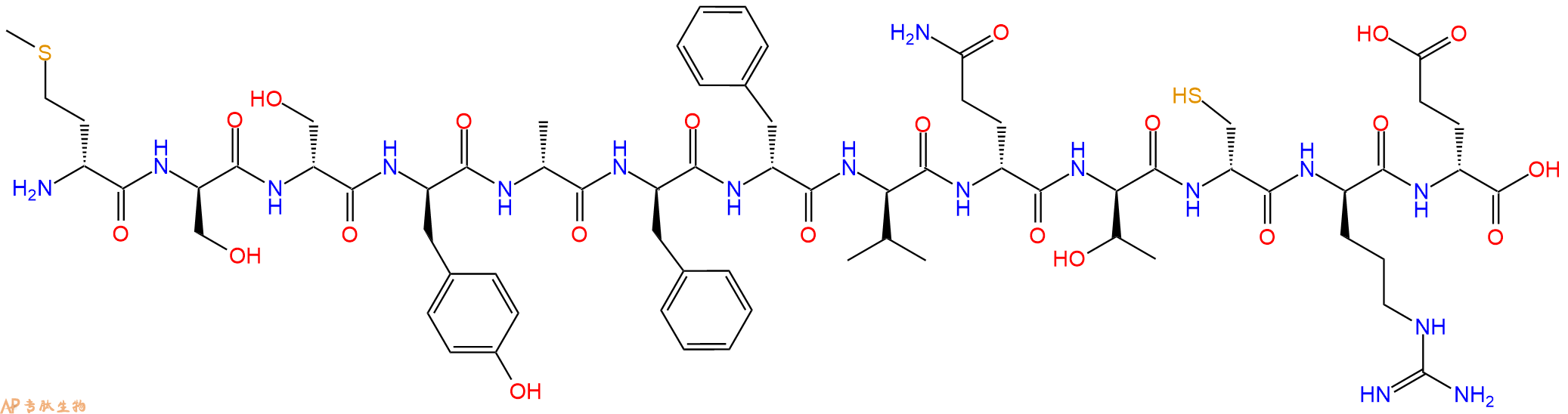 专肽生物产品H2N-DMet-DSer-DSer-DTyr-DAla-DPhe-DPhe-DVal-DGln-D