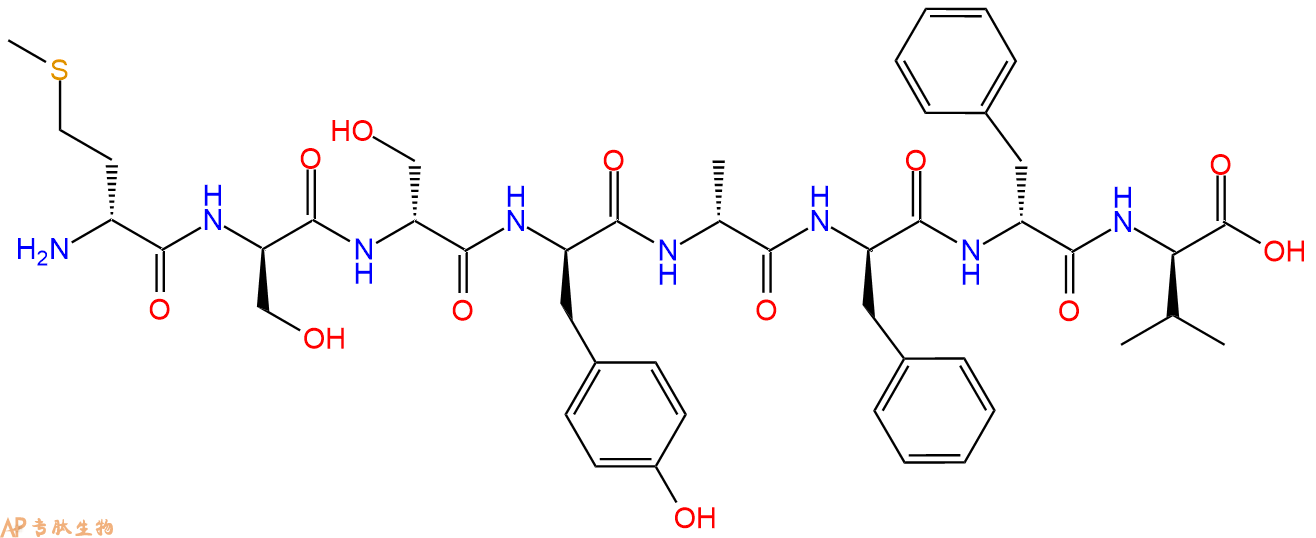 专肽生物产品H2N-DMet-DSer-DSer-DTyr-DAla-DPhe-DPhe-DVal-COOH