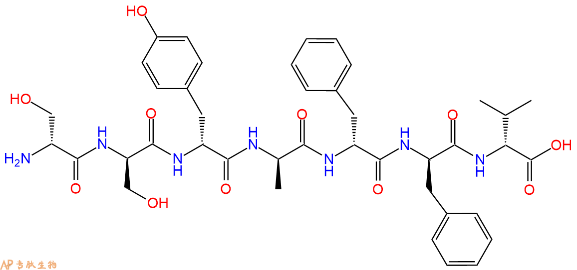 专肽生物产品H2N-DSer-DSer-DTyr-DAla-DPhe-DPhe-DVal-COOH
