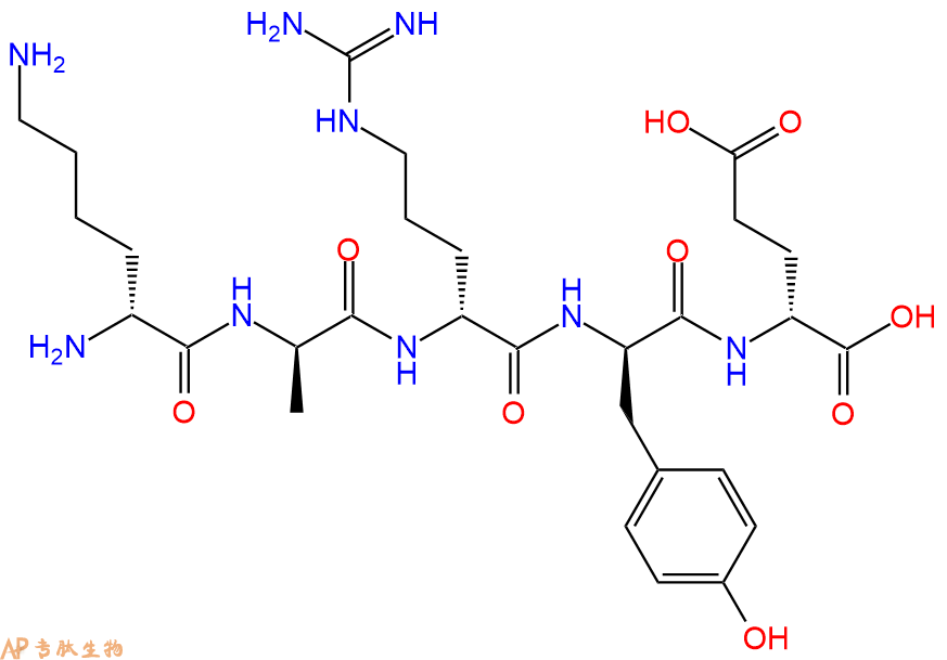 专肽生物产品H2N-DLys-DAla-DArg-DTyr-DGlu-COOH