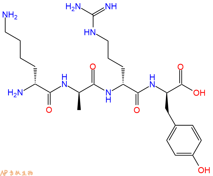 专肽生物产品H2N-DLys-DAla-DArg-DTyr-COOH