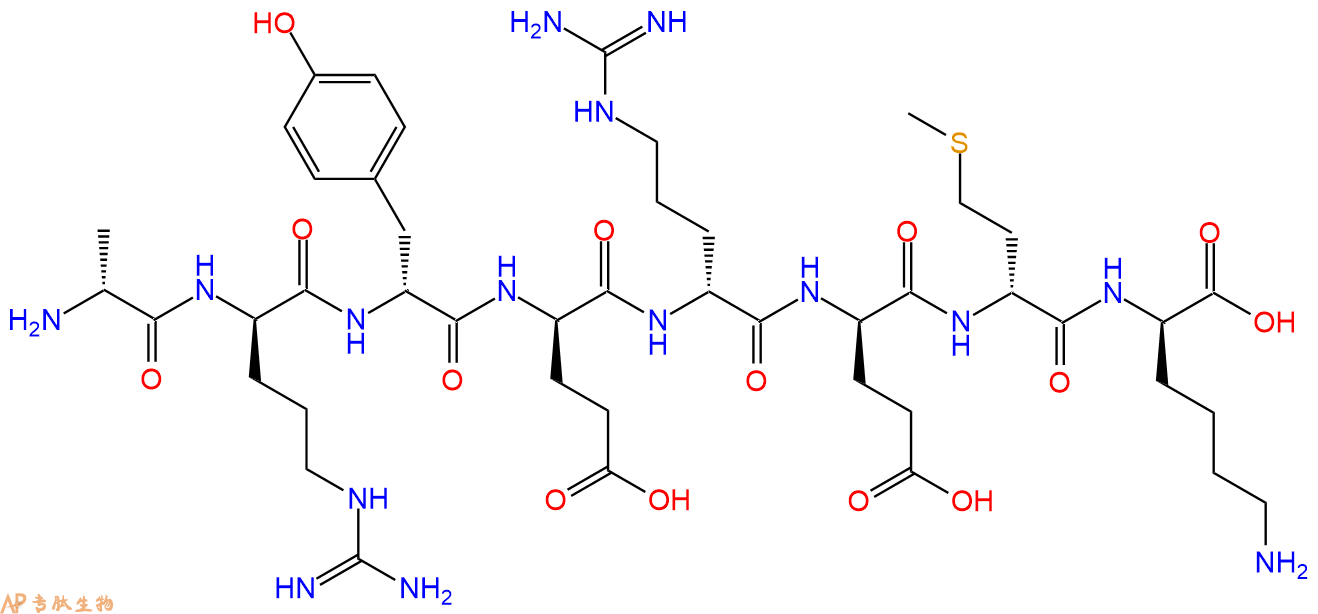 专肽生物产品H2N-DAla-DArg-DTyr-DGlu-DArg-DGlu-DMet-DLys-COOH