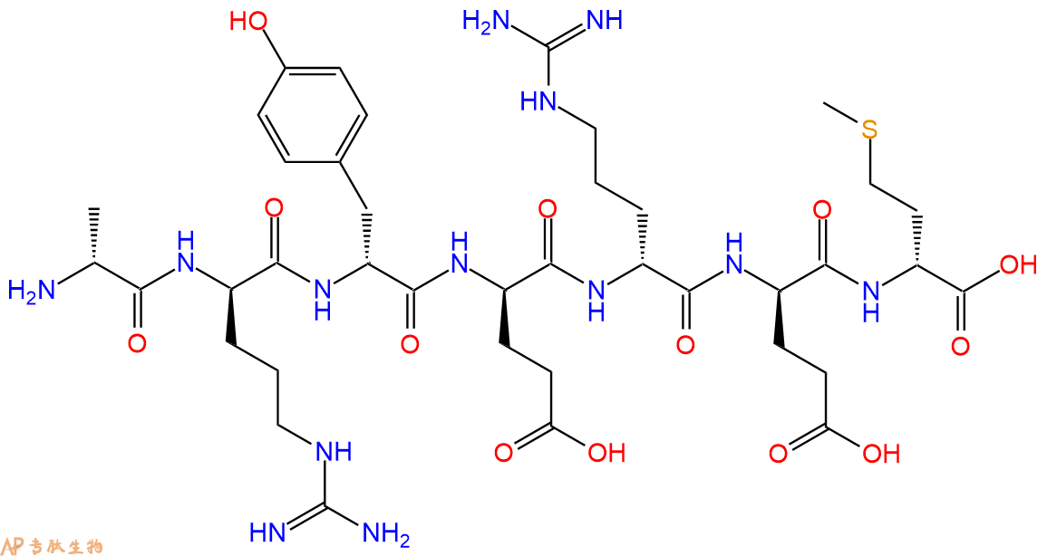 专肽生物产品H2N-DAla-DArg-DTyr-DGlu-DArg-DGlu-DMet-COOH