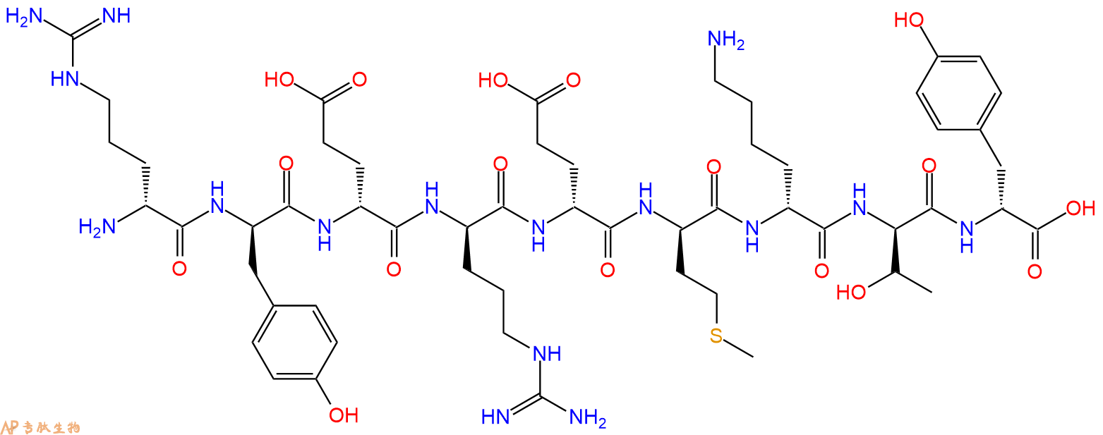 专肽生物产品H2N-DArg-DTyr-DGlu-DArg-DGlu-DMet-DLys-DThr-DTyr-C